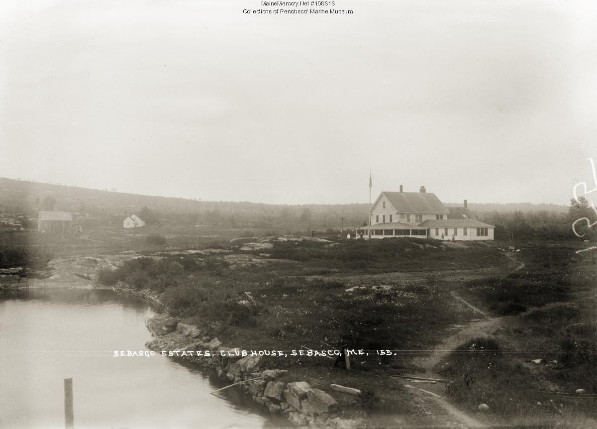 Sebasco Estates club house, Phippsburg, ca. 1910 - Maine Memory Network