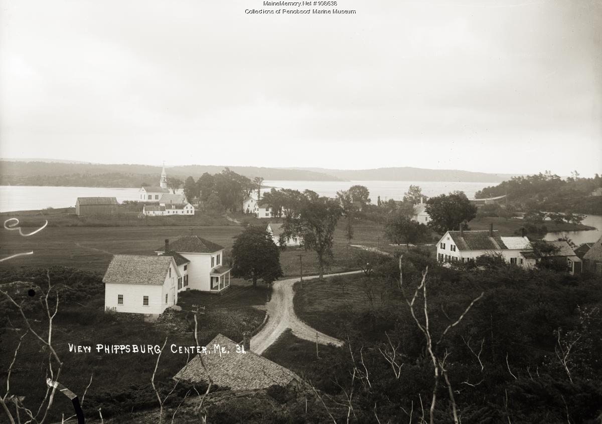 View of Phippsburg Center, ca. 1915 - Maine Memory Network