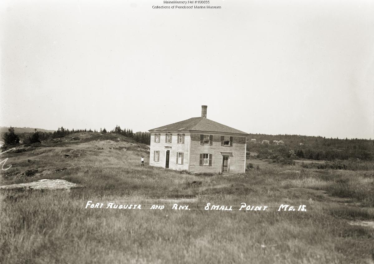 Fort Augusta and annex at Small Point, Phippsburg, ca. 1910 - Maine ...