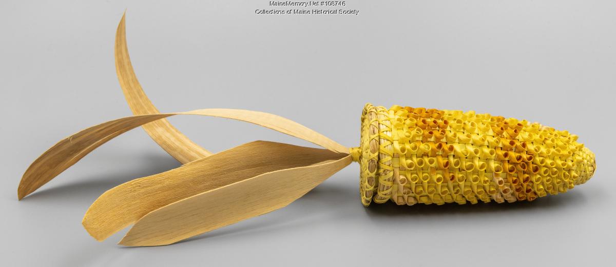 Paula Thorne corn basket, Indian Island, ca. 1999 - Maine Memory Network