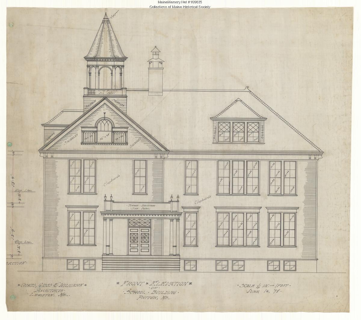 School Building for Town of Patten, Patten, 1898 - Maine Memory Network