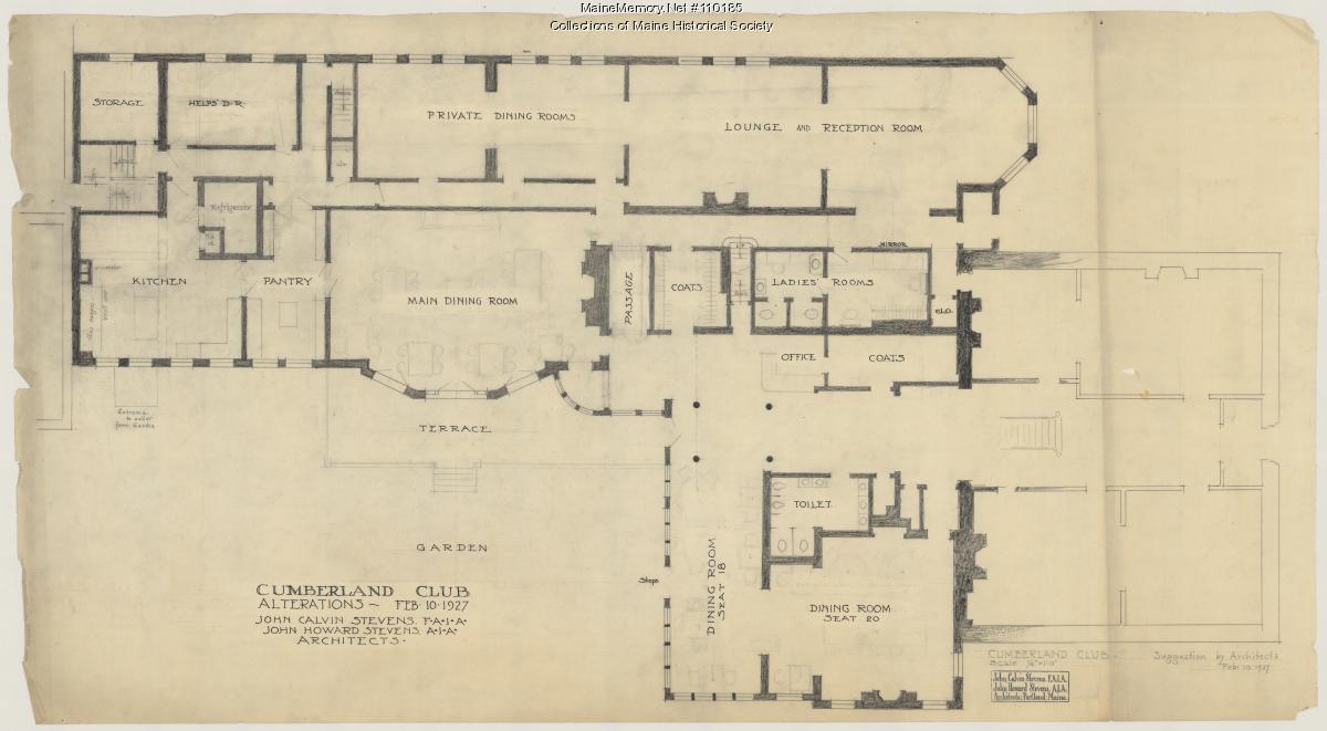 Cumberland Club alterations, Portland, 1906-1929 - Maine Memory Network