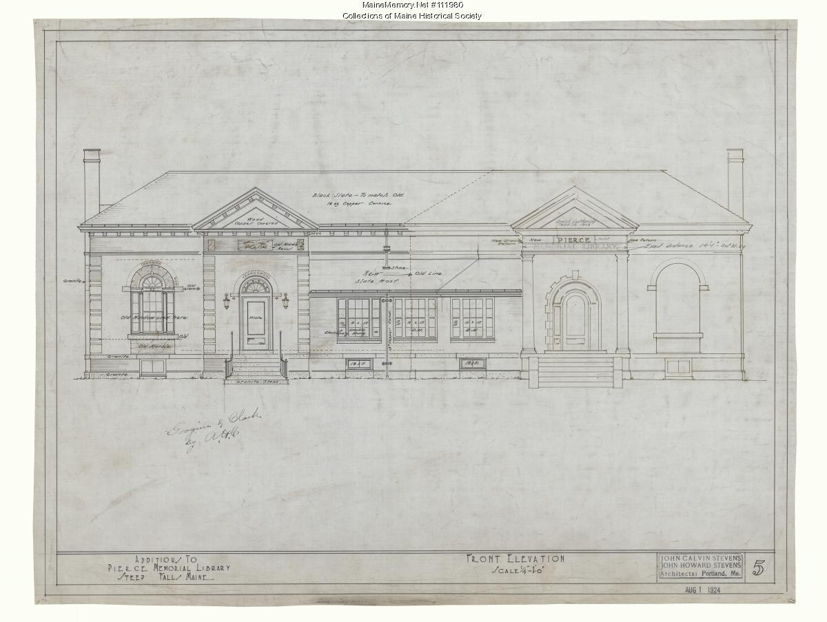 Steep Falls Library, Standish, 1924 - Maine Memory Network