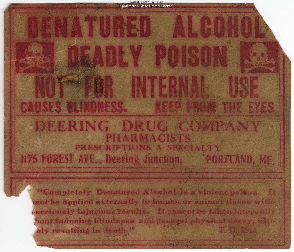 Deadly poison warning, Portland, ca. 1930 - Maine Memory Network