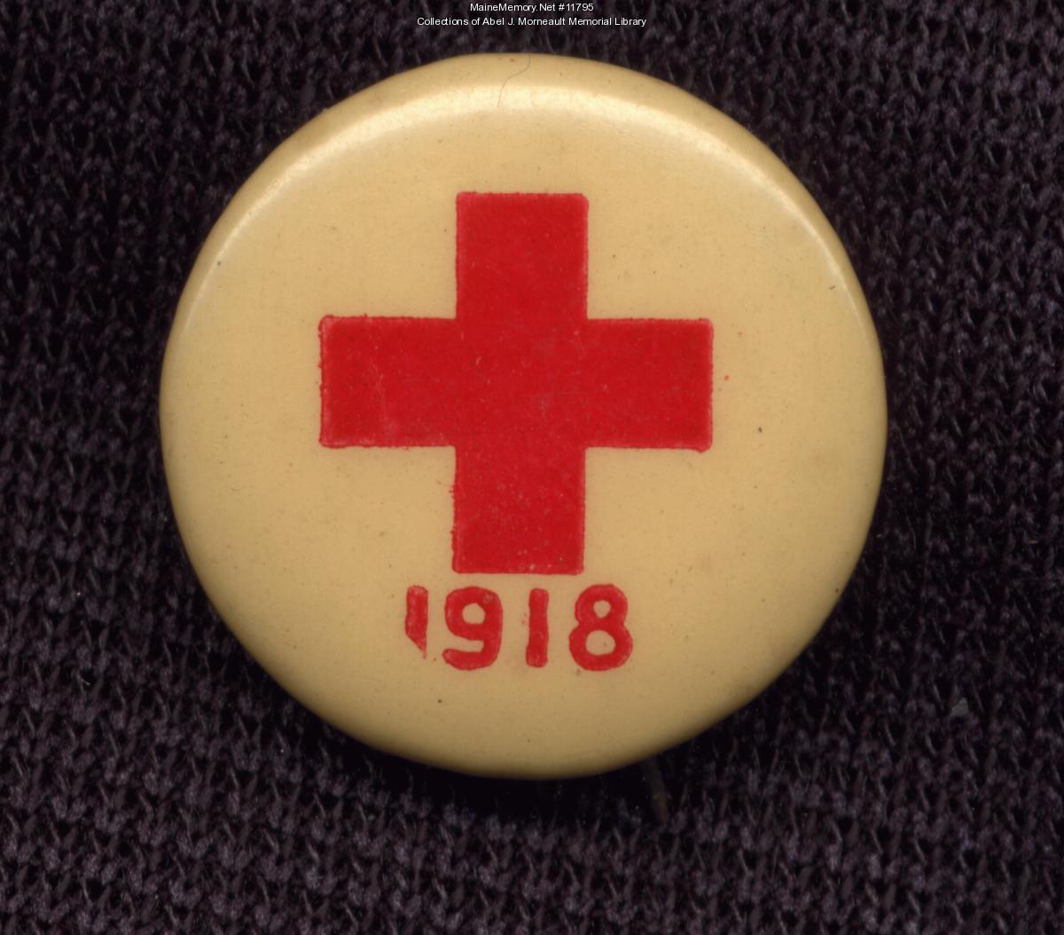 Red Cross button - 1918 - Maine Memory Network