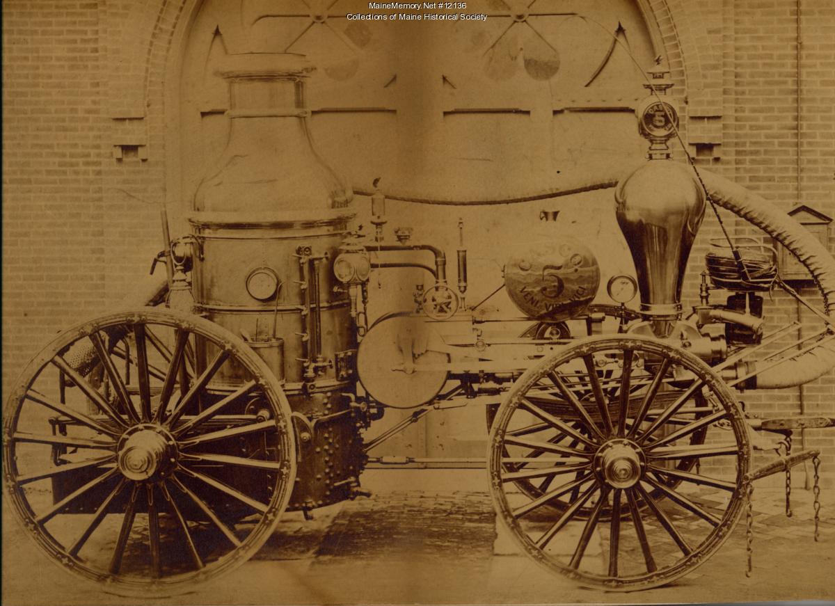 Casco No. 5 fire engine, Portland, 1866 - Maine Memory Network
