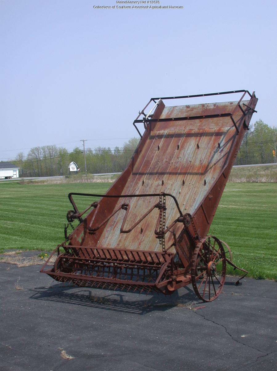 Loose hay loader, Littleton, ca. 1920 - Maine Memory Network