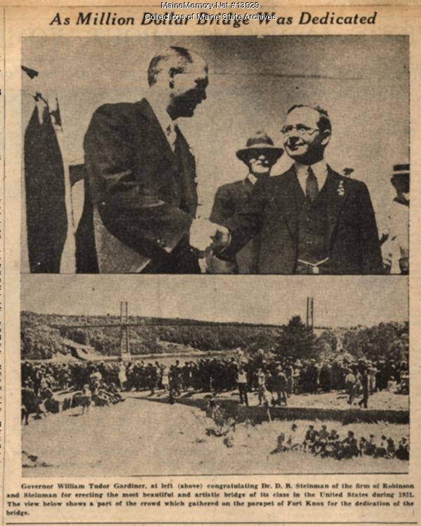Waldo Hancock Bridge dedication, June 9, 1932 - Maine Memory Network