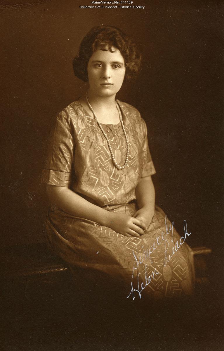 Helen Leach, Bucksport, ca. 1924 - Maine Memory Network