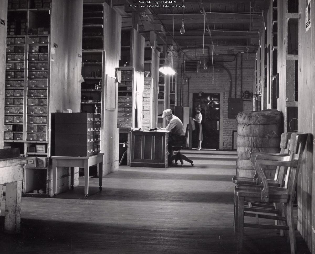 Bangor and Aroostook Railroad Parts Storage, Derby, ca. 1945 - Maine ...