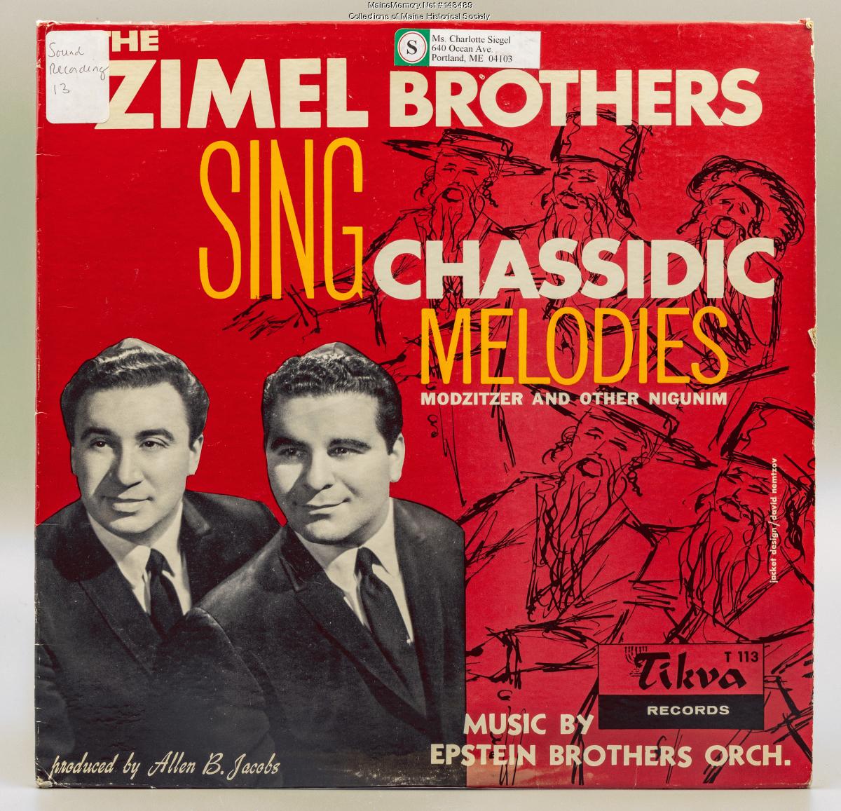 The Zimel Brothers sing Chassidic Melodies, Portland, ca. 1966