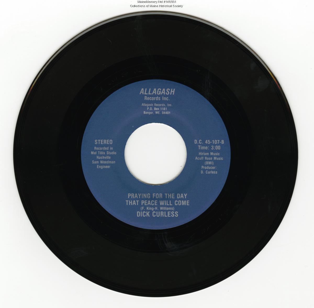 Dick Curless record, 1960 - Maine Memory Network