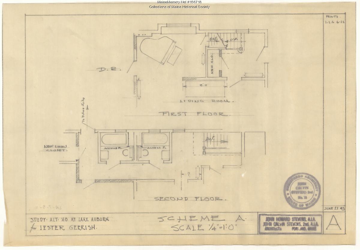 Lester Gerrish House, West Auburn, 1949 - Maine Memory Network