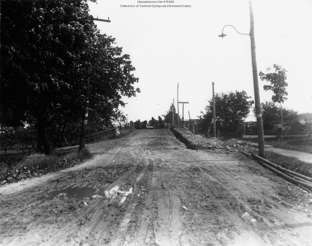 Railroad Crossing, Springvale, ca. 1905 - Maine Memory Network