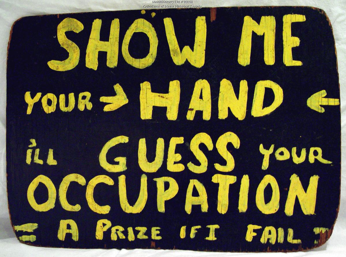 Guessing booth sign, Old Orchard Beach, ca. 1980 - Maine Memory Network