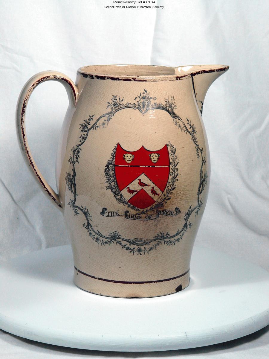 Commodore Preble pitcher, ca. 1805 - Maine Memory Network