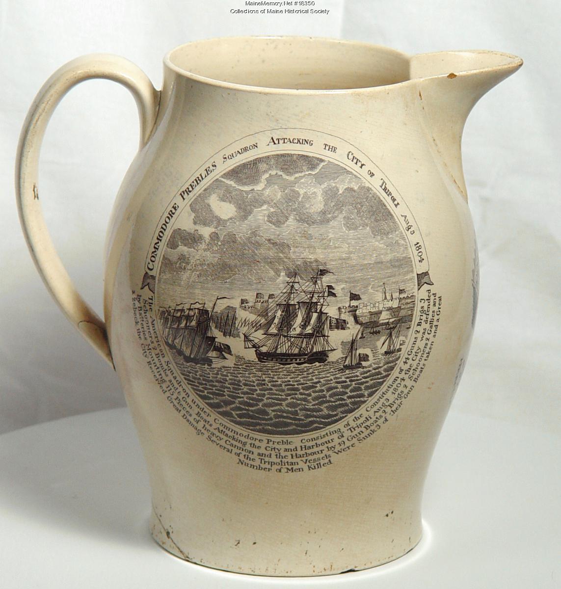 Commodore Edward Preble pitcher, ca. 1805 - Maine Memory Network