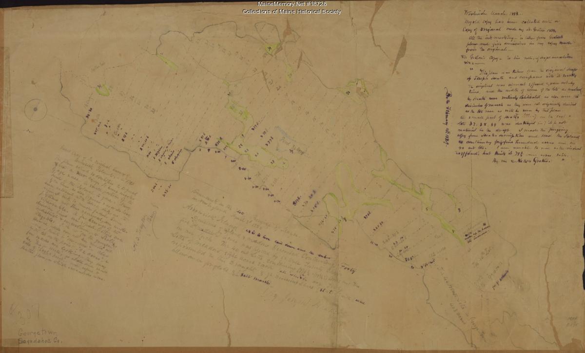 Plan of Georgetown, Maine, 1839 - Maine Memory Network