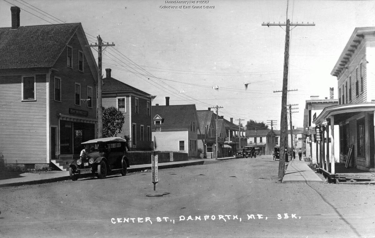 Center street, Danforth, ca. 1933 - Maine Memory Network