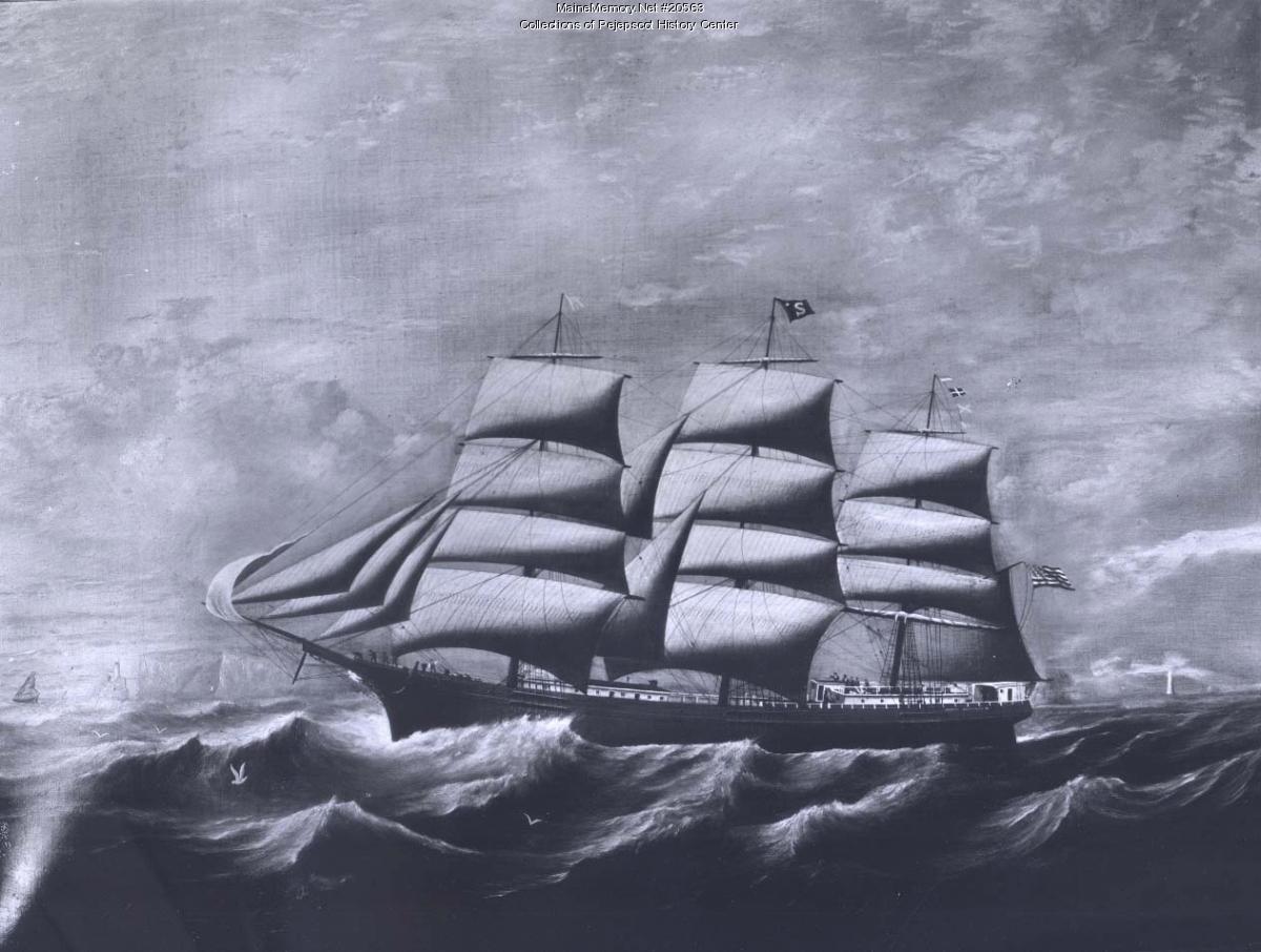 Ship Sam Skolfield, ca. 1880 - Maine Memory Network