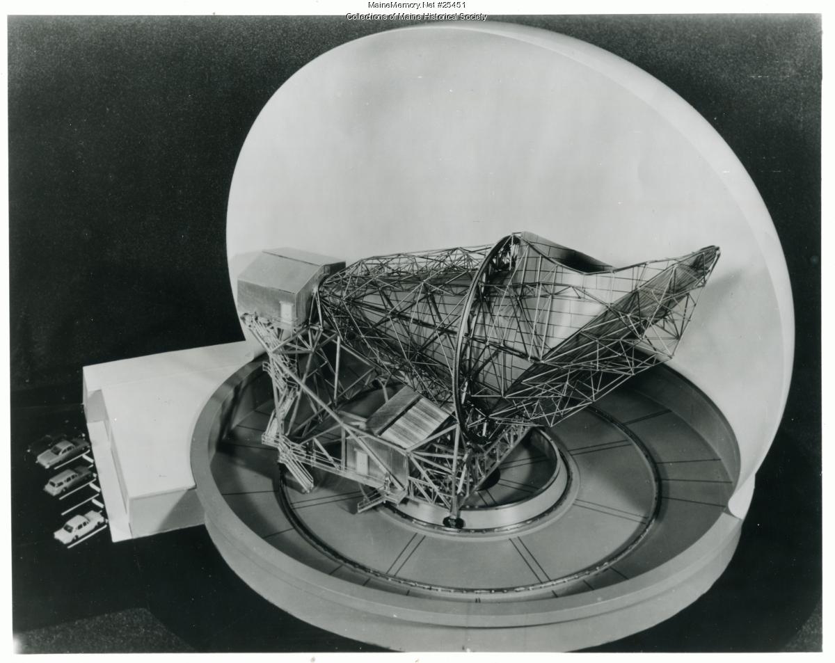 Telstar antenna model, Andover, 1962 - Maine Memory Network