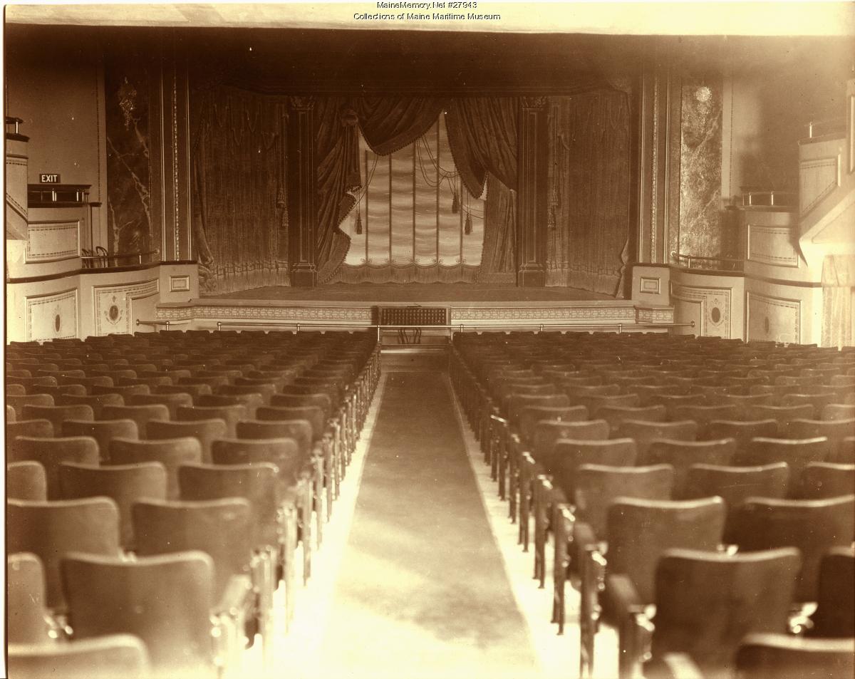 Bath Opera House stage, 1926 - Maine Memory Network