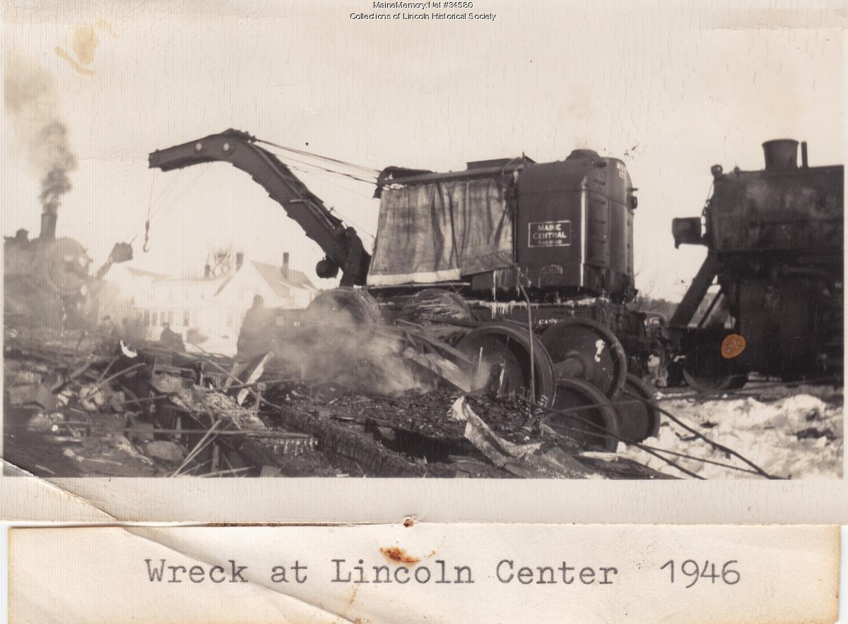 Train Collision in Lincoln Center, 1946 - Maine Memory Network