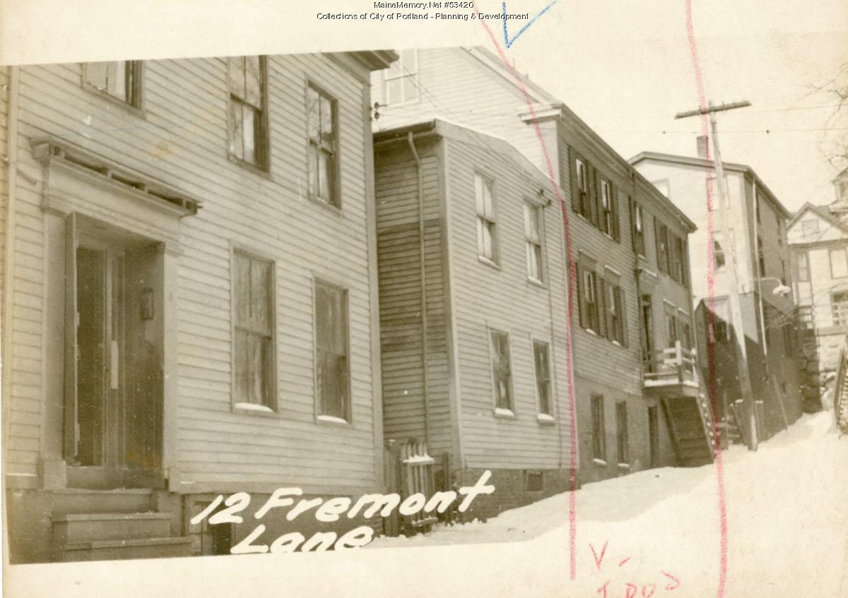 22 Freeman Lane (called #12), Portland, 1924 - Maine Memory Network
