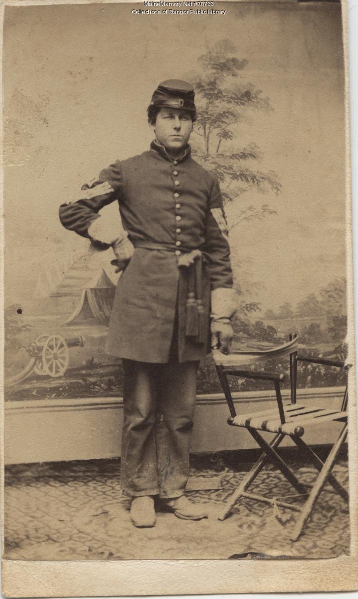 Civil War Infantry first sergeant, Bangor ca. 1861 - Maine Memory Network