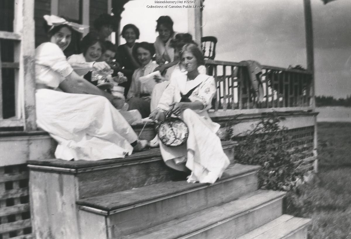 Edna St. Vincent Millay and friends, Rockland, 1912 - Maine Memory Network