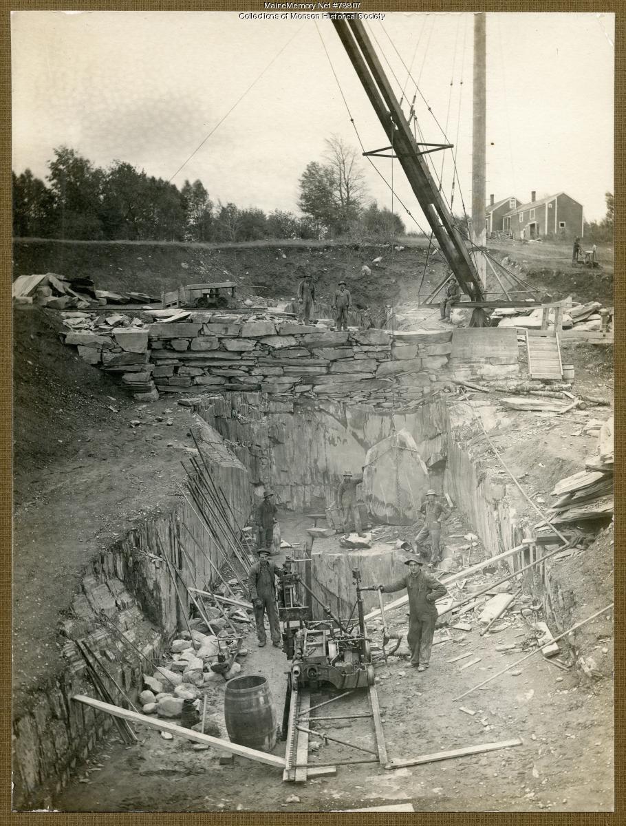 New Quarry, Monson, ca. 1915 - Maine Memory Network
