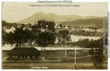 Dixfield Village as seen from Peru Side, Dixfield, ca. 1900 - Maine ...