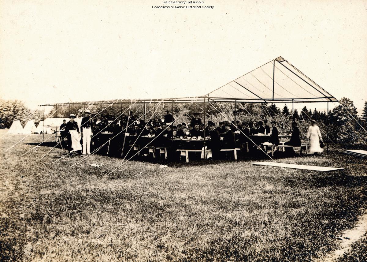 Rifle Range, Portland High School cadets, 1896 - Maine Memory Network