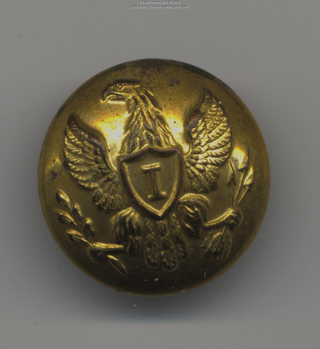 Civil War infantry button, ca. 1861 - Maine Memory Network