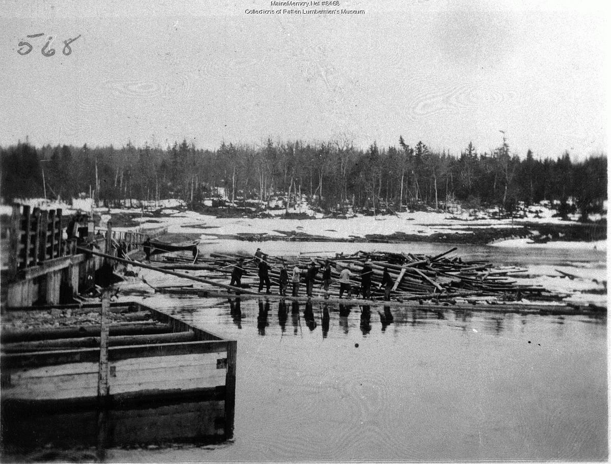 River drivers, Maine woods, ca. 1900 - Maine Memory Network