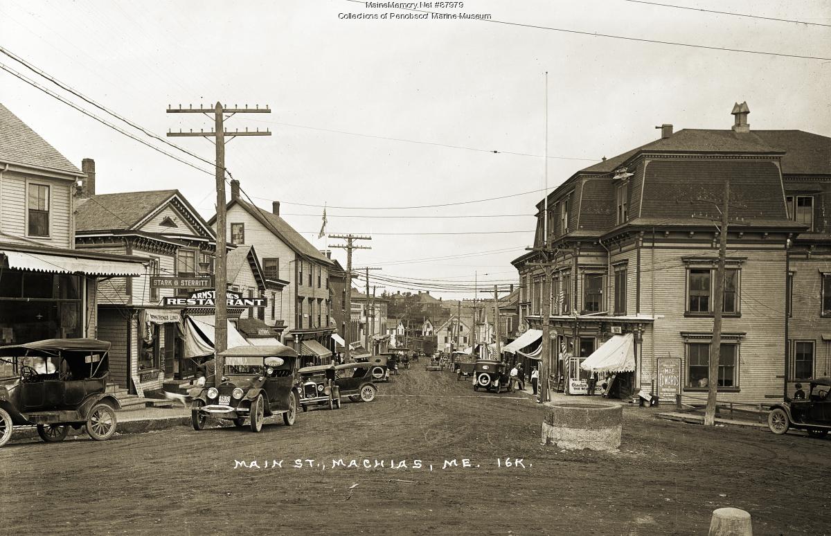 Main Street, Machias, ca. 1920 - Maine Memory Network