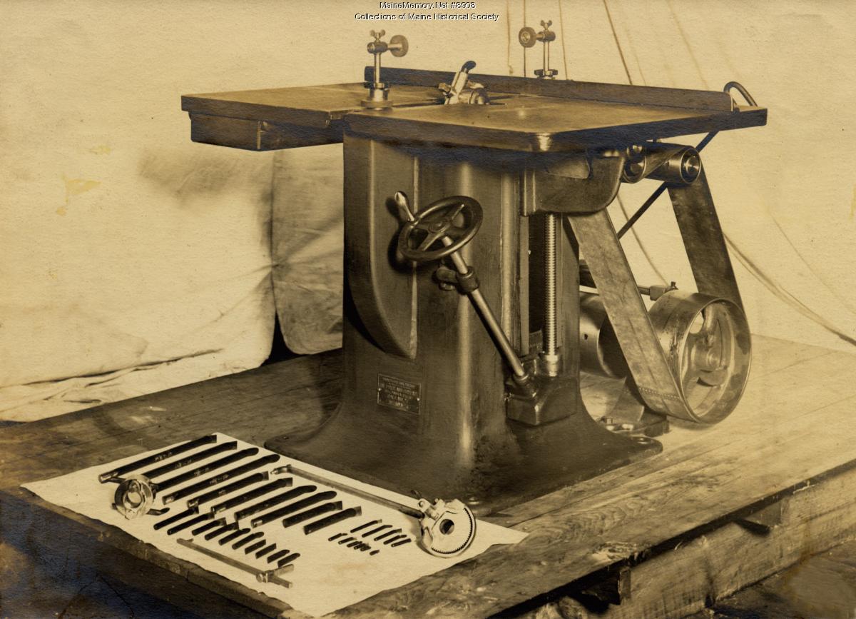 Thomes core box machine, Portland, ca. 1900 - Maine Memory Network