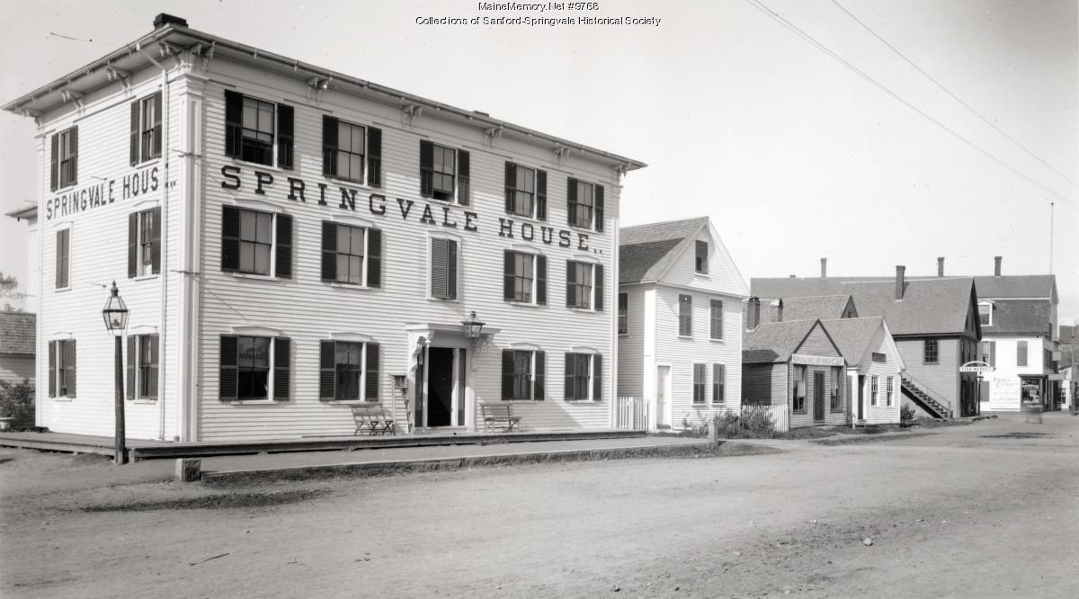 Springvale House, ca. 1900 - Maine Memory Network